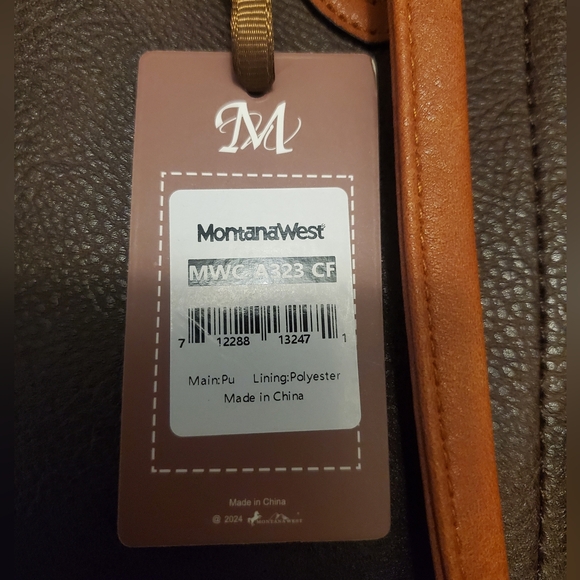 Montana West Brown and Tan Tote Bag NWT - Picture 8 of 9